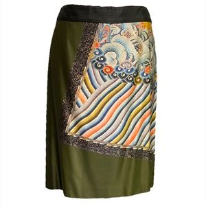 Dries van Noten Sumak khaki//Olive with Graphic print